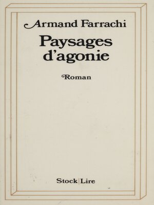 cover image of Paysages d'agonie